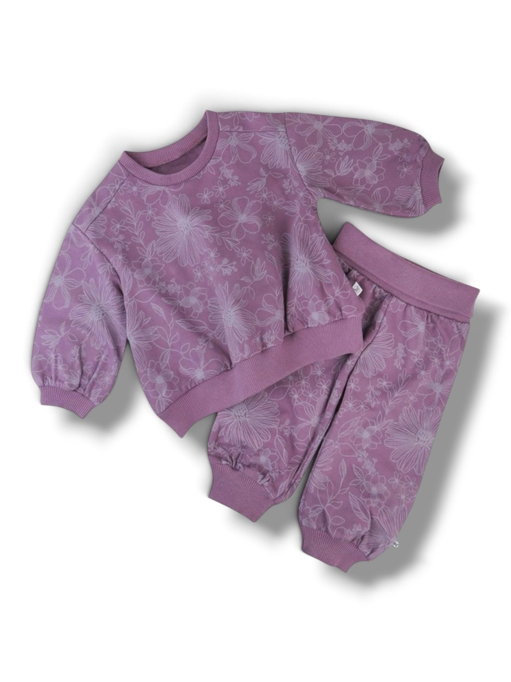 Honest Baby Clothing Lavender Floral Toddler Matching Set | Girls 2T | NIP